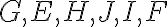 G, E, H, J, I, F