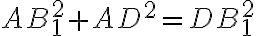 AB_1^2 + AD^2 = DB_1^2