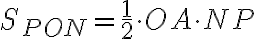 S_{PON}= \frac{1}{2}\cdot OA \cdot NP