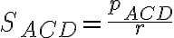 S_{ACD} =\frac{p_{ACD}}{r}