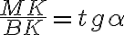 \frac{MK}{BK}=tg\alpha