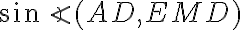 \sin\angle(AD, EMD)