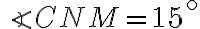 \angle CNM=15^\circ