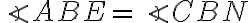 \angle ABE = \angle CBN