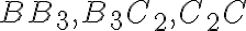 BB_{3}, B_{3}C_{2}, C_{2}C