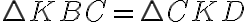 \triangle KBC= \triangle CKD