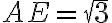 AE = \sqrt3
