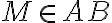 M\in AB