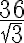  \dfrac{36}{\sqrt 3}
