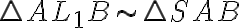 \triangle AL_1B\sim \triangle SAB
