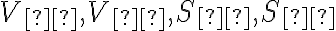 V_{к}, V_{ш}, S_{к}, S_{ш}