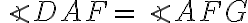  \angle DAF = \angle AFG