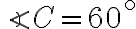 \angle C = 60^\circ