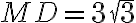 MD=3\sqrt{3}
