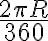 \frac{2\pi R }{360}