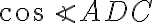 \cos \angle ADC