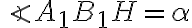 \angle{A_1B_1H}=\alpha