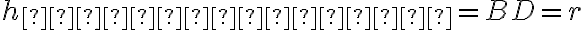 h_{цилиндра}=BD=r