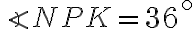 \angle NPK = 36^{ \circ}
