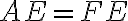 AE=FE