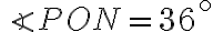 \angle PON = 36^{ \circ}