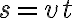 s=vt