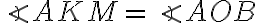 \angle AKM=\angle AOB