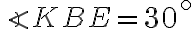 \angle{KBE}=30^\circ