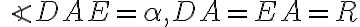  \angle DAE = \alpha, DA = EA = R