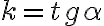 k=tg\alpha