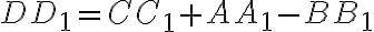 DD_{1}=CC_{1}+AA_{1}-BB_{1}