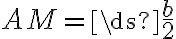 AM=\ds{\frac{b}{2}}
