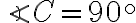 \angle{C=90{}^{\circ}}