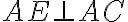 AE \bot AC AE \bot AC