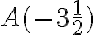 A(-3 \frac{1}{2})