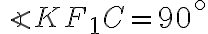 \angle KF_1C = 90 ^{\circ}
