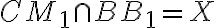CM_{1} \cap BB_{1} = X CM_{1} \cap BB_{1} = X