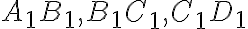 A_{1}B_{1}, B_{1}C_{1}, C_{1}D_{1}