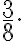 \frac{3}{8}. \frac{3}{8}.