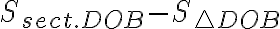 S_{sect.DOB} - S_{\triangle DOB} 