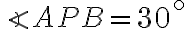\angle APB=30^{\circ}