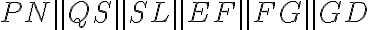 PN\parallel{}QS\parallel{}SL\parallel{}EF\parallel{}FG\parallel{}GD