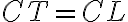  CT=CL 
