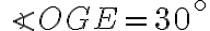 \angle OGE = 30^\circ