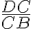 \frac{DC}{CB}