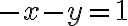 -x-y=1