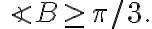 \angle{B} \geq \pi/3. \angle{B} \geq \pi/3.