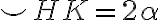 \smile HK= 2\alpha \smile HK= 2\alpha