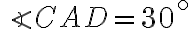 \angle CAD = 30^{\circ}