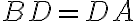 BD = DA